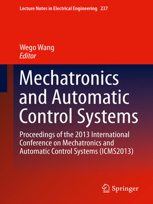 cover image of Mechatronics and Automatic Control Systems